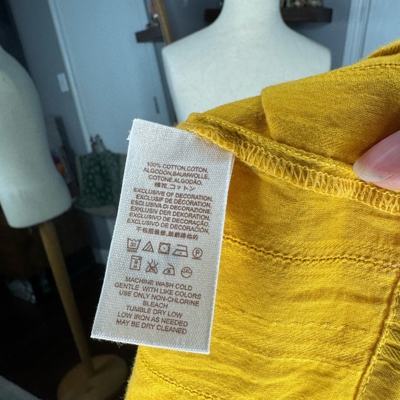 Free people Embroidered Yellow Women's Top - Picture 2 of 4